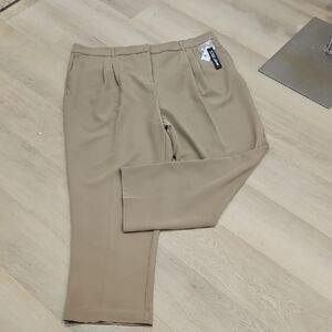 Plus Size 3X NWT Lord & Taylor Women's Tan Cropped Pants Office Buisness Casual